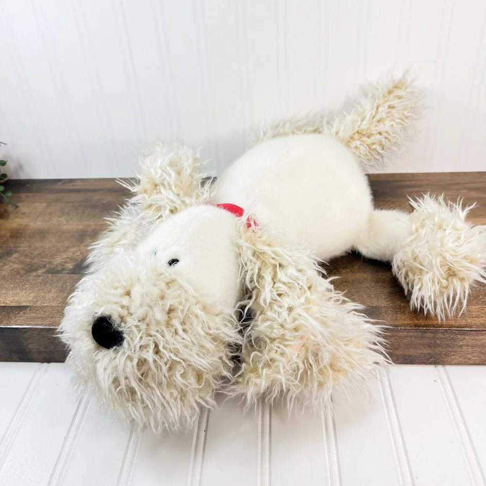 Hallmark Puppy Dog Plush Curly Wired Ears Vintage Shaggy Dog Plush 18
